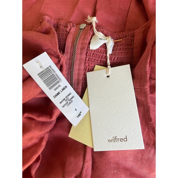 NEW NWT Wilfred Dame Linen Warm Sienna Red Size 8 - Picture 4 of 6